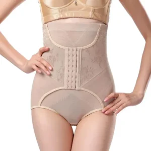 Calcinha Modeladora Seca Barriga Cintura Alta Compressão com Gancho