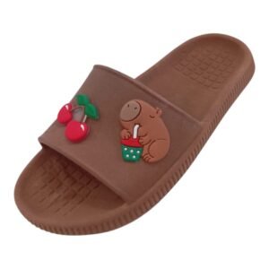 Chinelo Slide Capivara Cereja Infantil Confortável