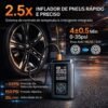 Auxiliar de Partida 3 em 1: Compressor de Ar, Lanterna LED e Bateria Portátil