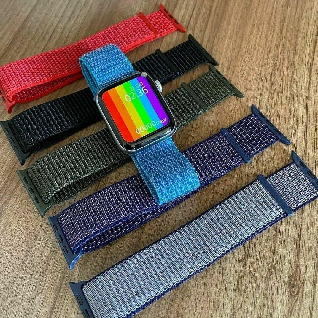 Pulseira de Nylon Velcro para Relógios 42mm a 49mm - Conforto e Durabilidade