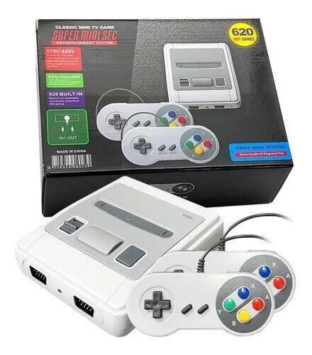 Video Game Super Mini 8 Bits com 620 Jogos e 2 Controles - Diversão Portátil