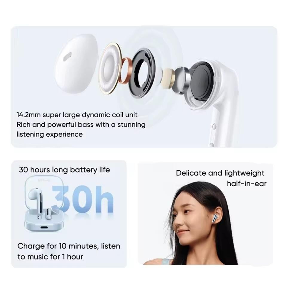 Fone de Ouvido Bluetooth Xiaomi Redmi Buds 6 Active - Leve e Confortável