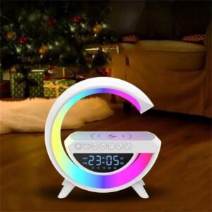 Luminária G-Speaker Multifuncional com Som Bluetooth e Carregamento Sem Fio