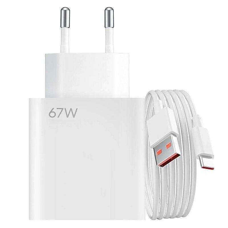 Carregador Turbo 67W com Cabo Tipo C - Bivolt e Rápido