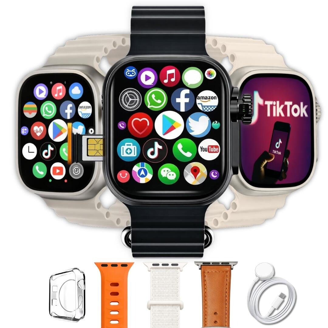 Smartwatch Microwear Ultra 4 Ai 5G: Android, Câmera, Chip 4G/5G, AMOLED