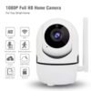 Câmera IP Wi-Fi 1080p Giratória 360° com Visão Noturna e Armazenamento na Nuvem