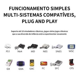 Game Stick 4K Retro GD10 com 35.000 Jogos e 2 Controles Sem Fio
