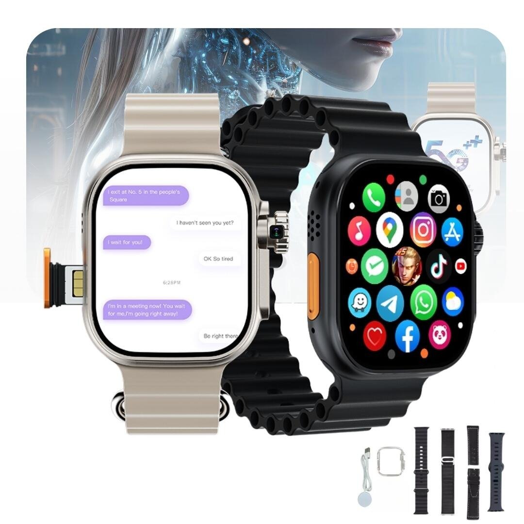 Smartwatch Microwear Ultra 3 AI 5G - 2/16GB AMOLED com Chip e Câmera