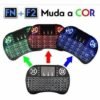 Mini Teclado Sem Fio com Controle para Smart TV, PC e Consoles - Preto